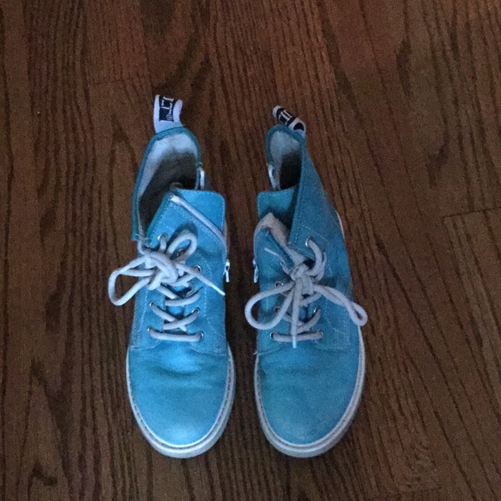 Brilliant Girls turquoise Cult boots Size 2😀💜